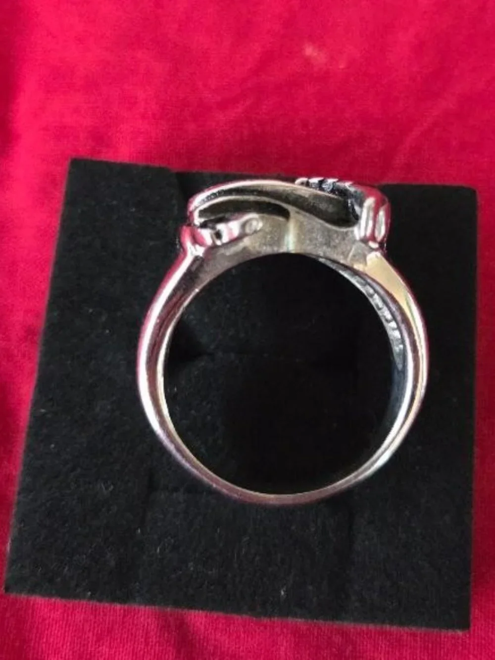 Mens Stainless Steel Biker Ring Size 14 | Live to Ride Ride to Live Ring